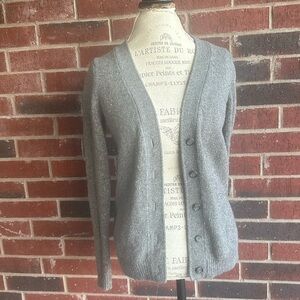 Gray Wool Blend Sparkle Sweater   HG